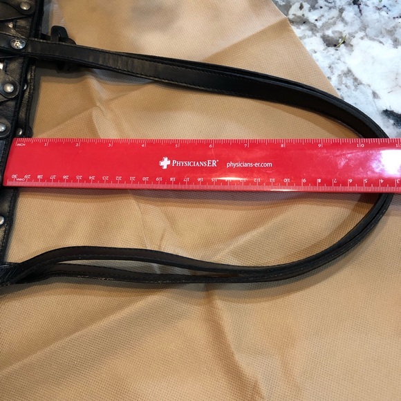 Patricia Nash twisted braid tote in black and silver leather - Picture 3 of 9